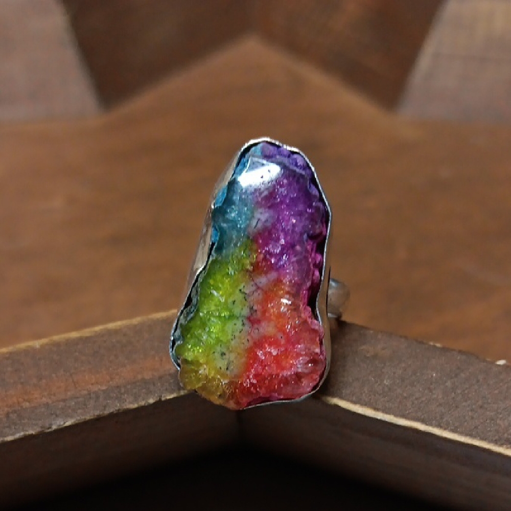 Hand Crafted Multicolor Statement Ring! One Of A … - image 1